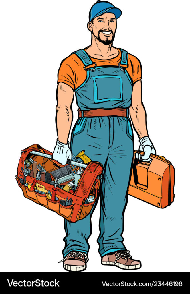 retro repairman pop art vector 23446196